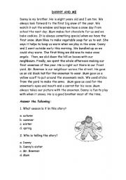 English worksheet: Danny and Me