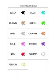 English Worksheet: COLOURS DOMINO