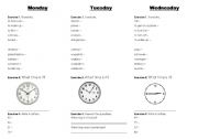 English worksheet: Everyday revision 