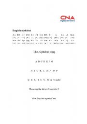 English Worksheet: The alphabet song