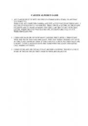 English Worksheet: CAREER GAME