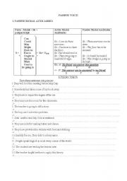 English worksheet: passive exs