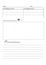 English Worksheet: Tell me about yourself