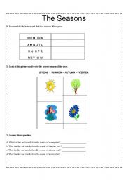 English worksheet: Four seasons