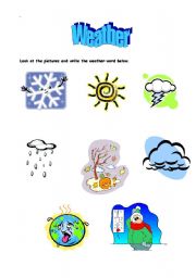 English worksheet: The Weather