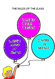 English Worksheet: THE RULES OF THE CLASS