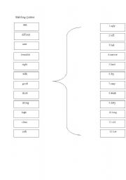 English Worksheet: match