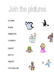 English worksheet: Join the pictures