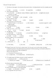 English worksheet: test