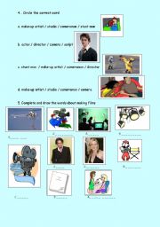 English Worksheet: MAKING FILMS 4/4