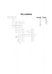 English Worksheet: the numbers