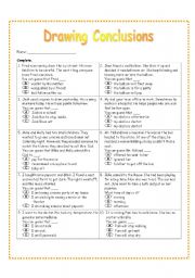 English Worksheet: Drawing Conclusions