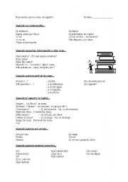English Worksheet: classroom expressions 
