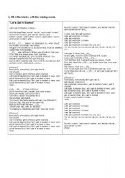 English worksheet: lets get started