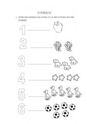 English Worksheet: NUMBERS