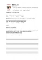 English worksheet: Movie Postal [2007] - Worksheet