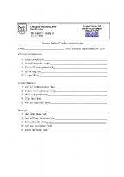 English Worksheet: worksheet