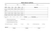 English worksheet: Behavior Chart