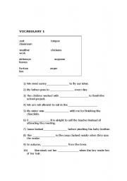 English Worksheet: Increase your Vocabulary