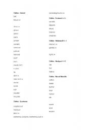 English worksheet: Clothes