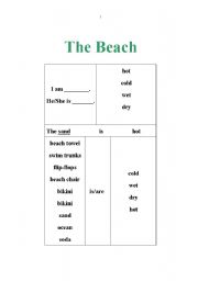 English worksheet: The Beach