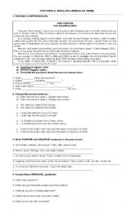 English Worksheet: Past Simple Grammar Activities