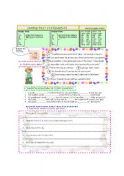 SIMPLE PAST STATEMENTS                   More Irregular Verbs