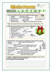 English Worksheet: Objective Pronouns