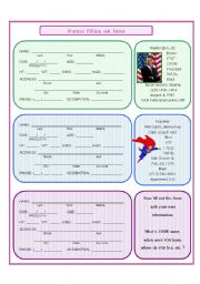 English Worksheet: Practice Filling Out Forms 