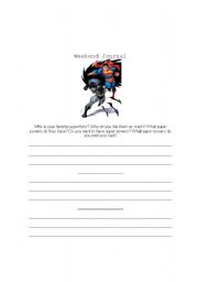 English Worksheet: Super Heroes