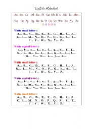 English Worksheet: English Alphabet