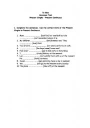 English Worksheet: Placement test