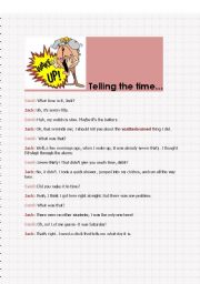 English worksheet: Telling the time