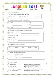 English Worksheet: Comparatives and Superlatives