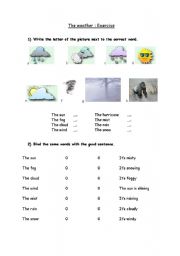 English worksheet: The weather