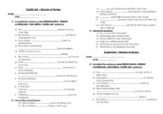 English Worksheet: Tenses