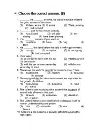 English Worksheet: grammar test 8
