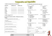 English Worksheet: comparatives and superlatives