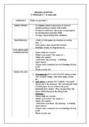 English Worksheet: Drama lessons 2