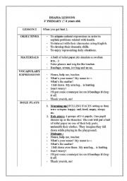 English worksheet: Drama lessons 2