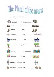 English Worksheet: Plural of the nouns
