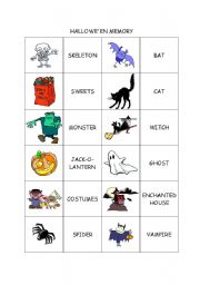 English Worksheet: HALLOWEEN WORDS