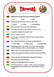 English Worksheet: TRIVIAL