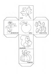 English Worksheet: Autumn Dice