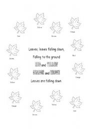 English Worksheet: Autumn poem