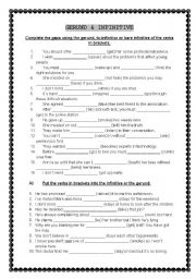 English Worksheet: Gerund Infinitive