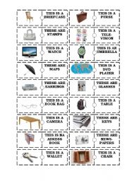 English Worksheet: DOMINO - CLASSROOM OBJECTS AND SOME OBJECTS