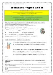 English Worksheet: Revision Conditionals I and II - if -clauses I and II - Two Pages