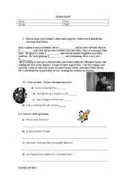 English worksheet: term test