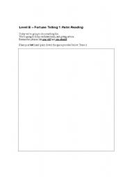 English Worksheet: Palm Reading/ Future Tense